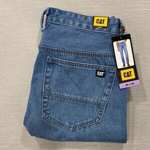 CAT Caterpillar Rigid Work Jeans Mens 30 x 30 Tough 100% Cotton Denim Pants